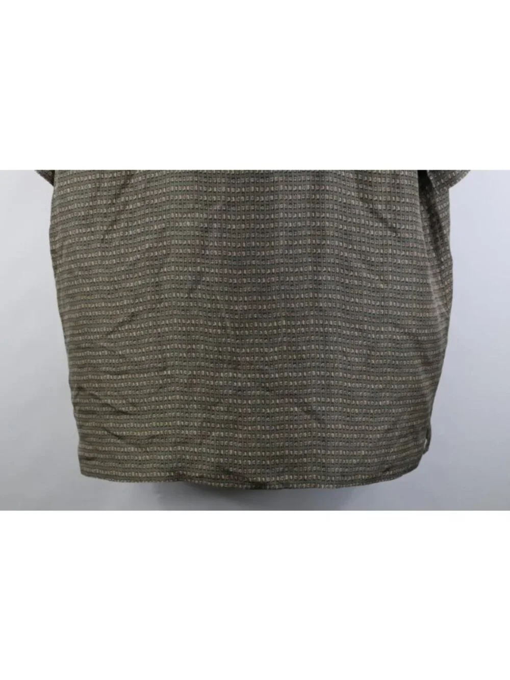 Vtg 90s Streetwear Mens Large Geometric Silk Short Sleeve Collared Button Shirt